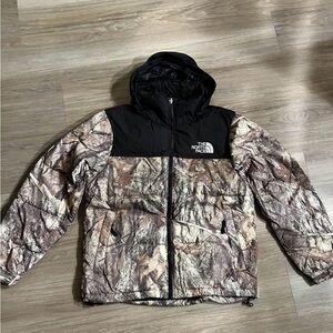 The North Face Nuptse Camo Forest Size Small